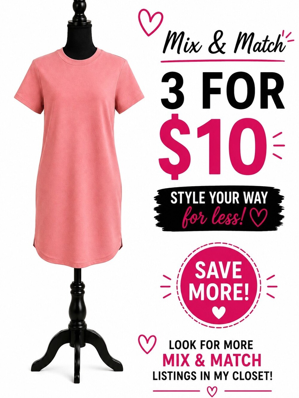 Members Mark Sandwash Dress With Pockets